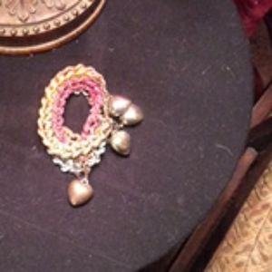 4 leather and chain heart bracelets